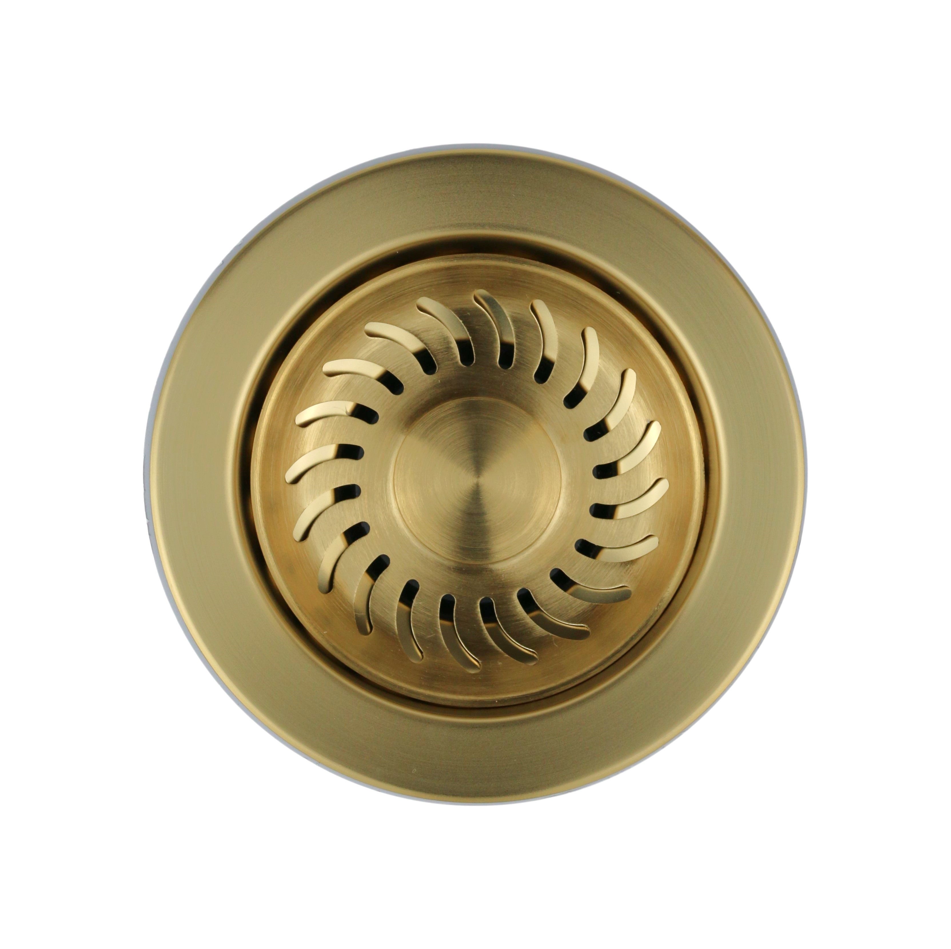 TALEA Kit Scarico Lavello Cucina Con Filtro Dorato E Troppopieno - Design Rettangolare