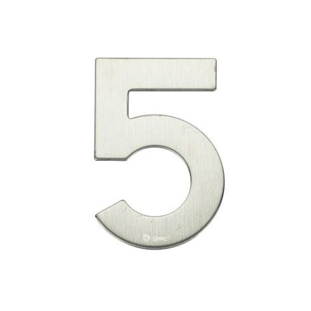 Porta numero 5 in acciaio inossidabile con adesivo GSC 003302615