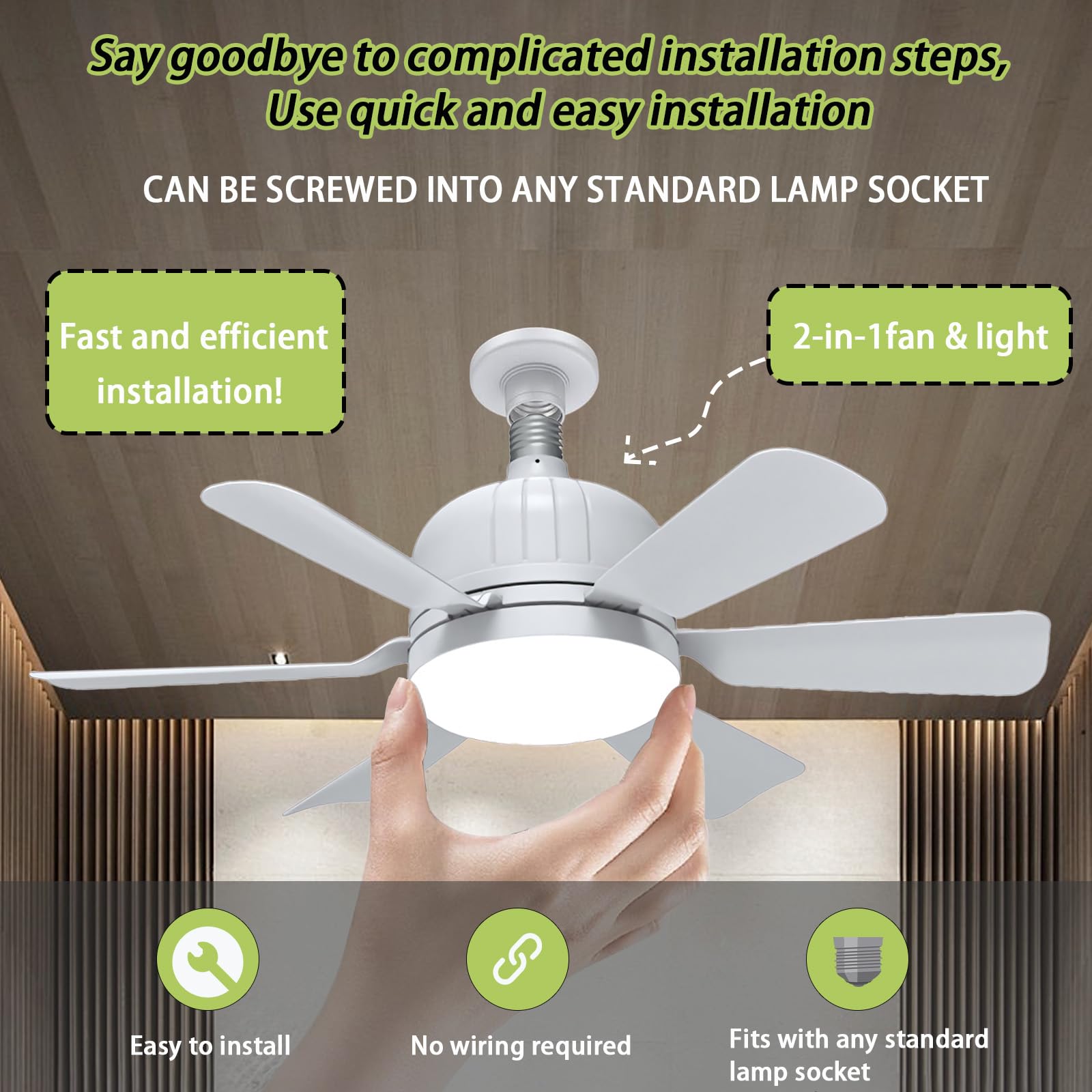 Pale Con Luce E Telecomando Ventilatore Da Soffitto Con Luce LED - 6 Pale, 3 Velocità, Telecomando E Timer Ventilatori Da Soffitto Con Luce - Foto 13