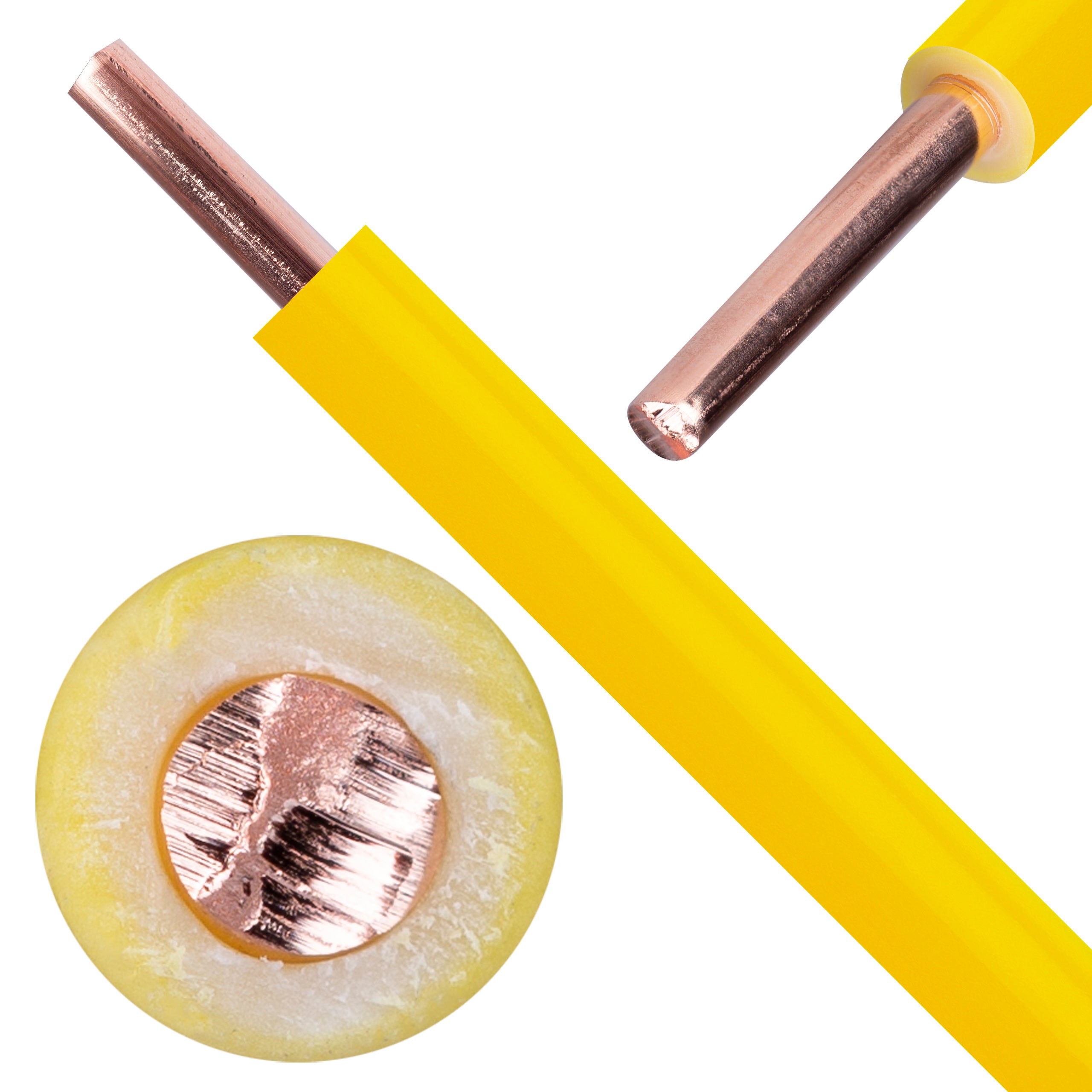 Kabel instalacyjny DY / H07V-U 1mm2 jednożyłowy żółty 450/750V drut Elektrokabel 100m