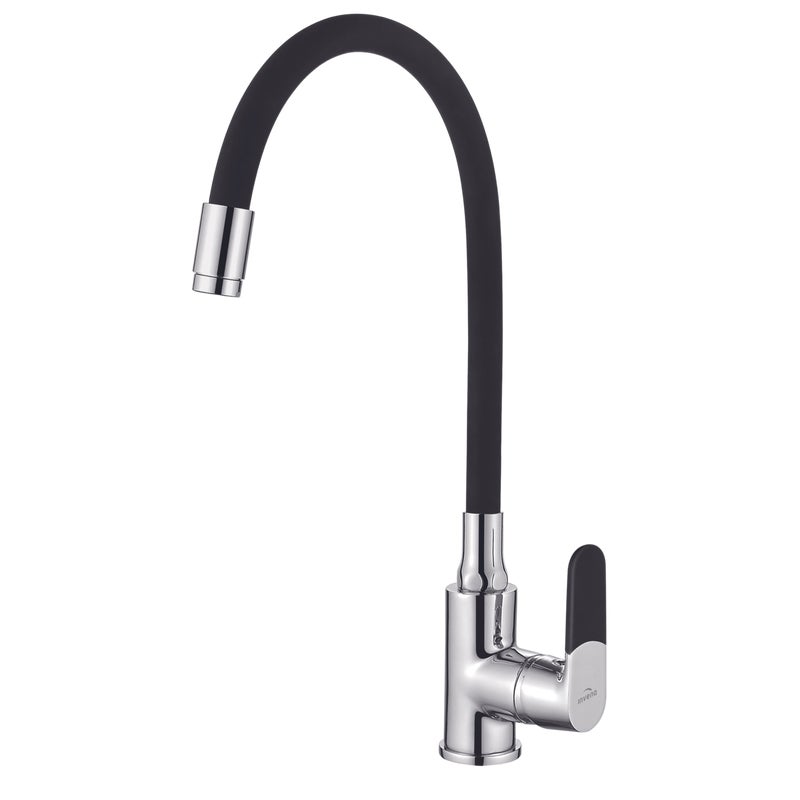 Bateria kuchenna Invena Samba z elastyczną wylewką czarny