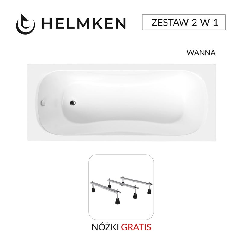 Wanna akrylowa Helmken Edelva 160 х 70 + Nóżki / 23094004