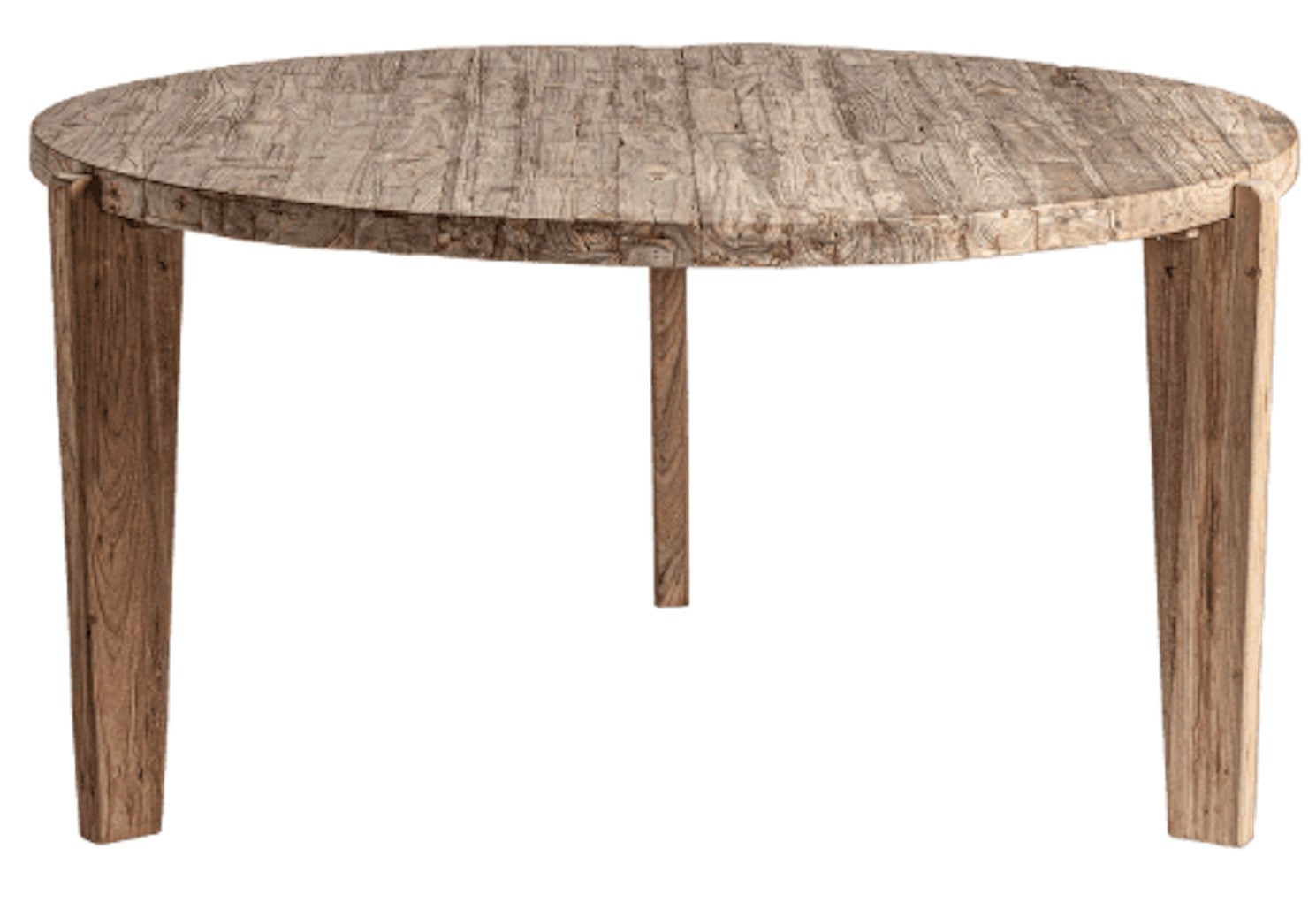 Table à manger ronde bois massif style colonial Rubha 157cm | Leroy Merlin