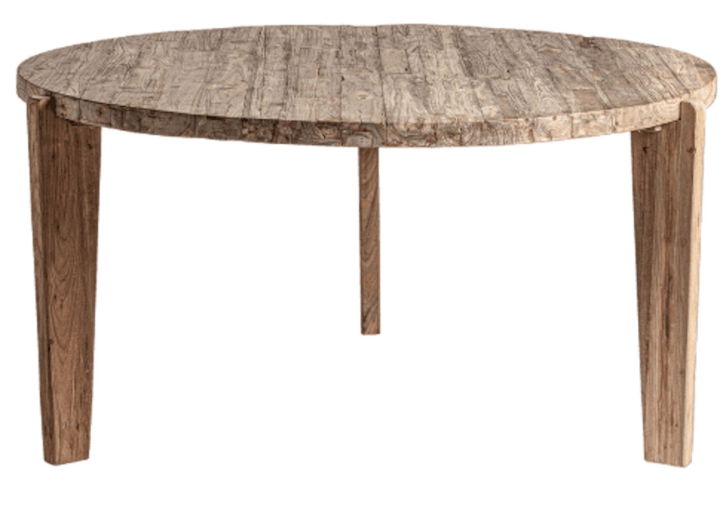 Table à manger ronde bois massif style colonial Rubha 157cm | Leroy Merlin
