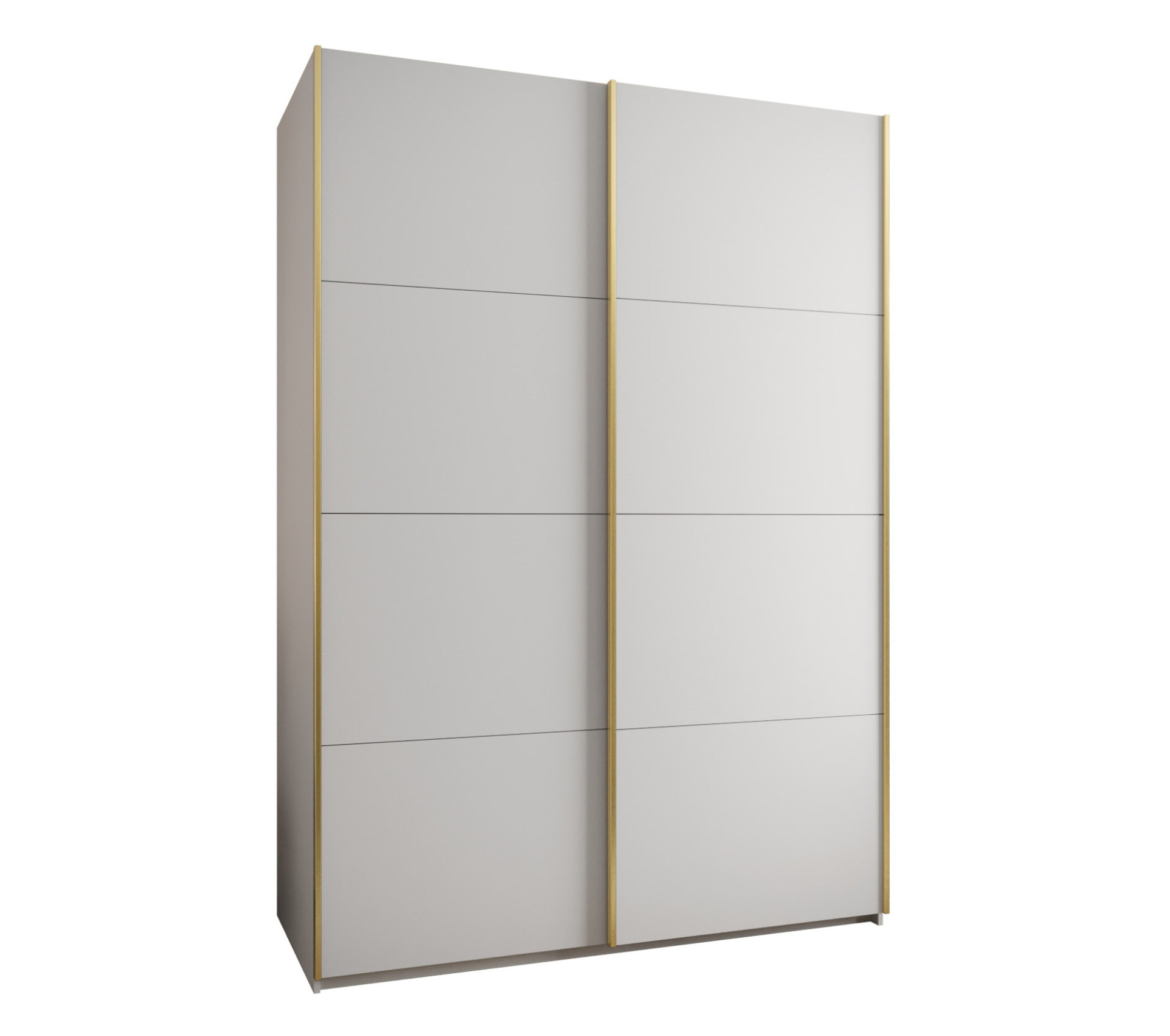 Szafa przesuwna wysoka Lux 1 170 x 64 x 245,5 cm biały + biały + u. złoty - Abiks Meble