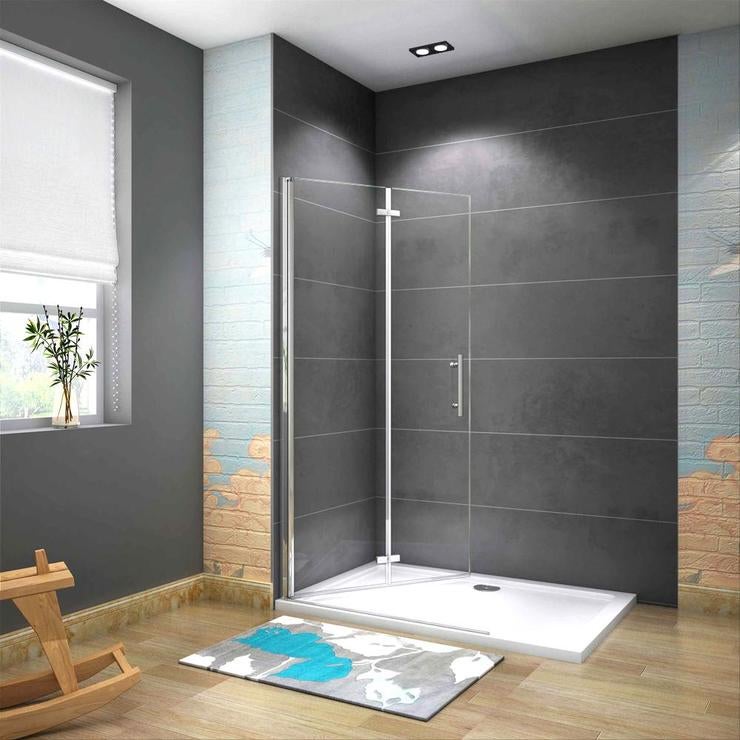 Aica Paroi De Douche Pliante 115x195cm En 6mm Verre Anticalcaire Paroi Pivotante Et Pliante - 3