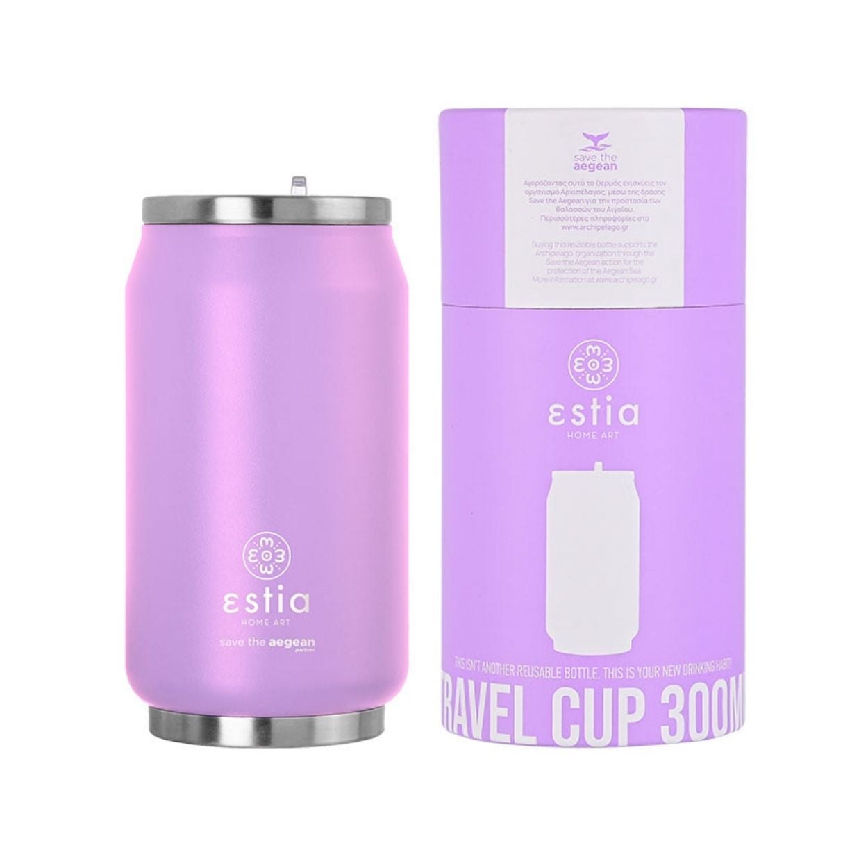 Kubek termiczny Lavender Purple Estia stal nierdzewna fioletowy 300 ml 1 szt.
