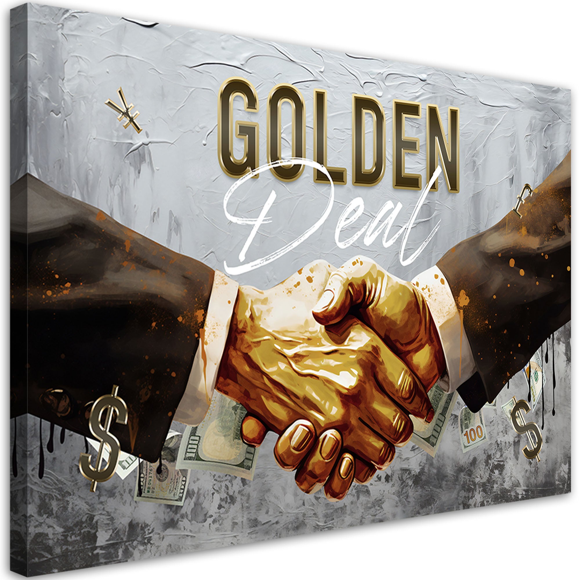 Obraz na płótnie, Golden Deal 100x70