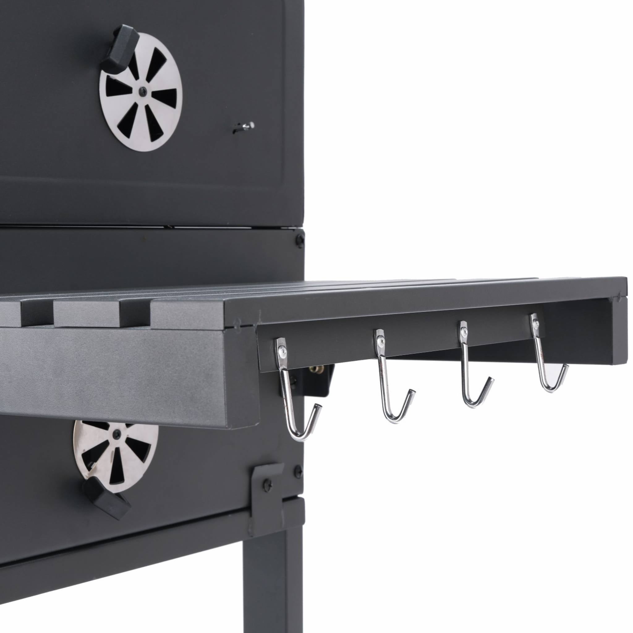 Barbecue a carvão, Bernard, Preto, 122x65x103.5 cm - 9