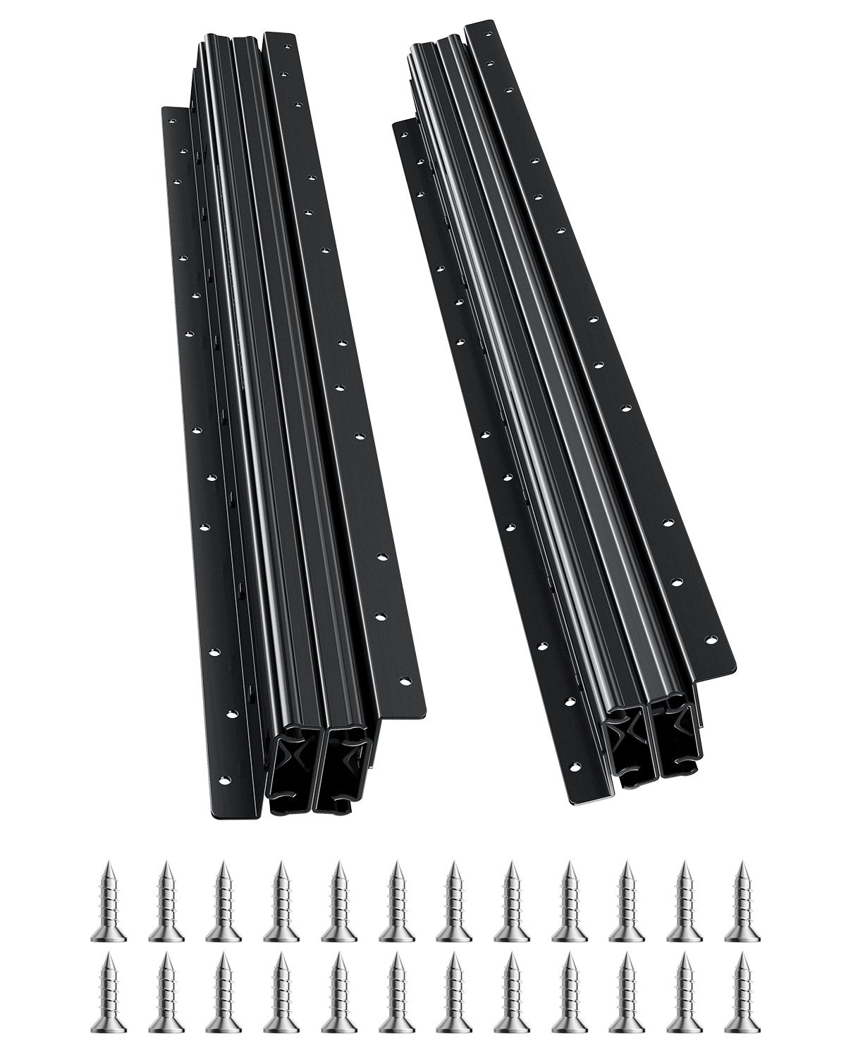 Prowadnice szuflad montowane na podłodze 60 cm Prowadnice szafek Nośność 117 kg VEVOR