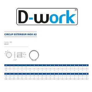 Circlips Extérieurs DIN 471 17 Mm - Lot, Acier, Marque OC-PRO, Neuf