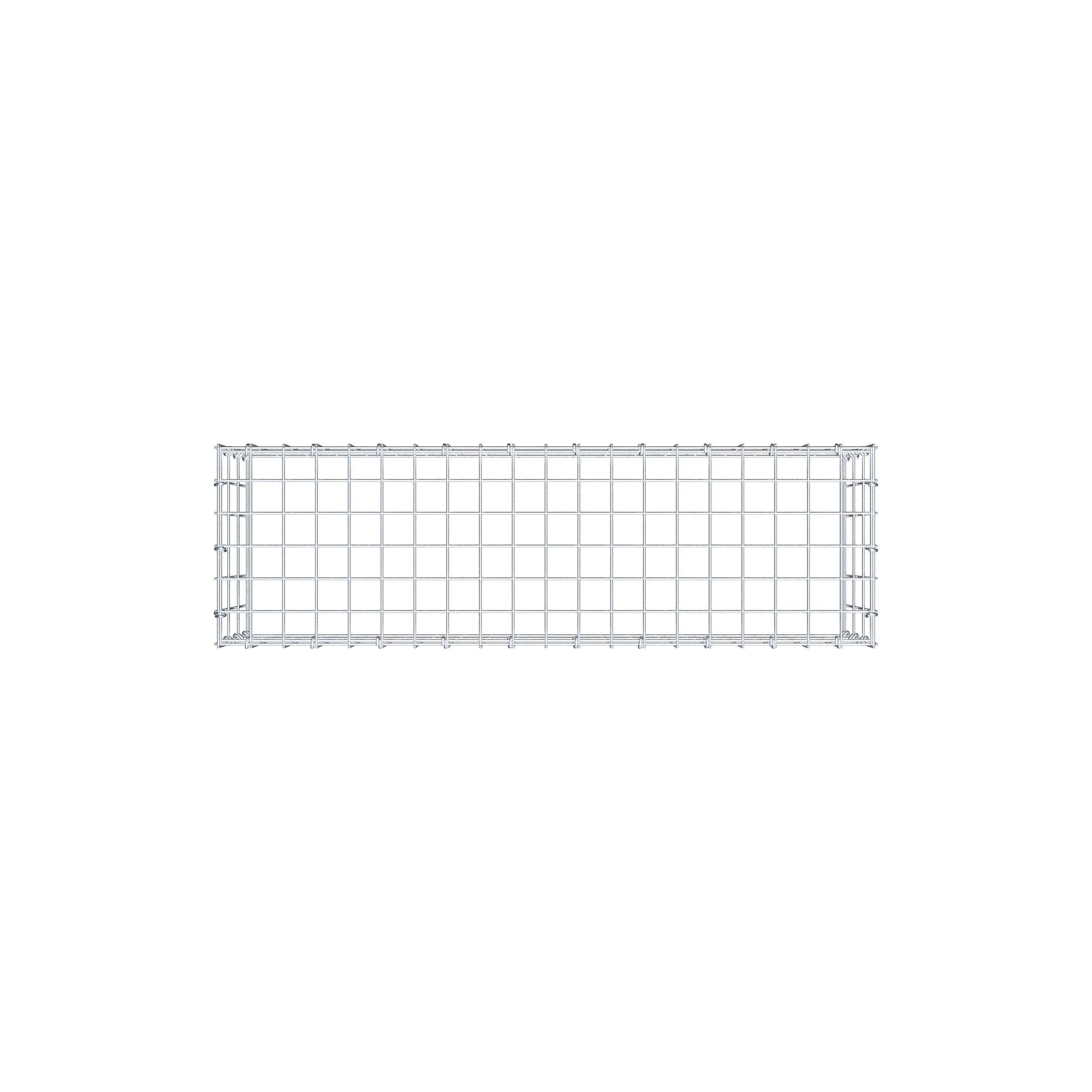 Gavión para apilar en acero galvanizado 100x30x30cm (LxAxP), malla 5 x 10cm, Anillo en C, sin rejilla inferior - 9