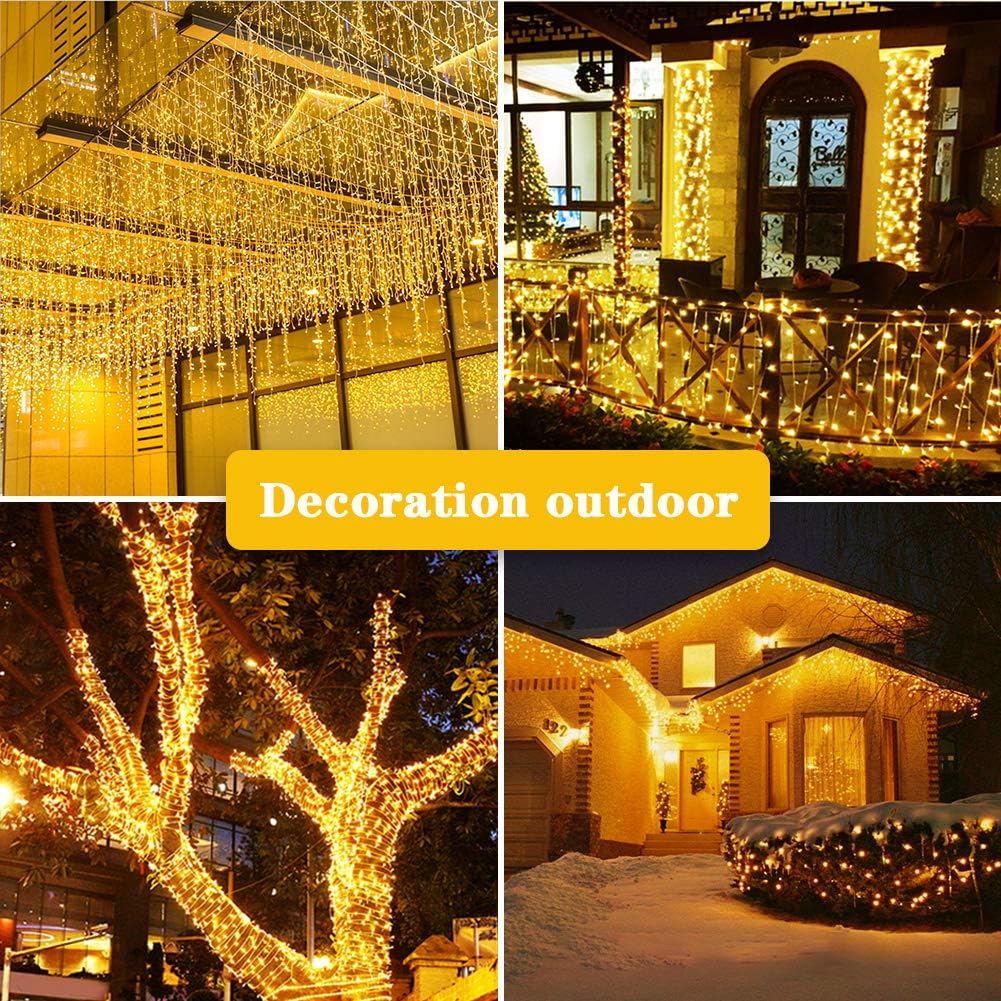 100M 1000 LED Guirlande Lumineuse Carnaval Mariage Extérieur Jardin Intérieur Éclairage（Jaune） - 3