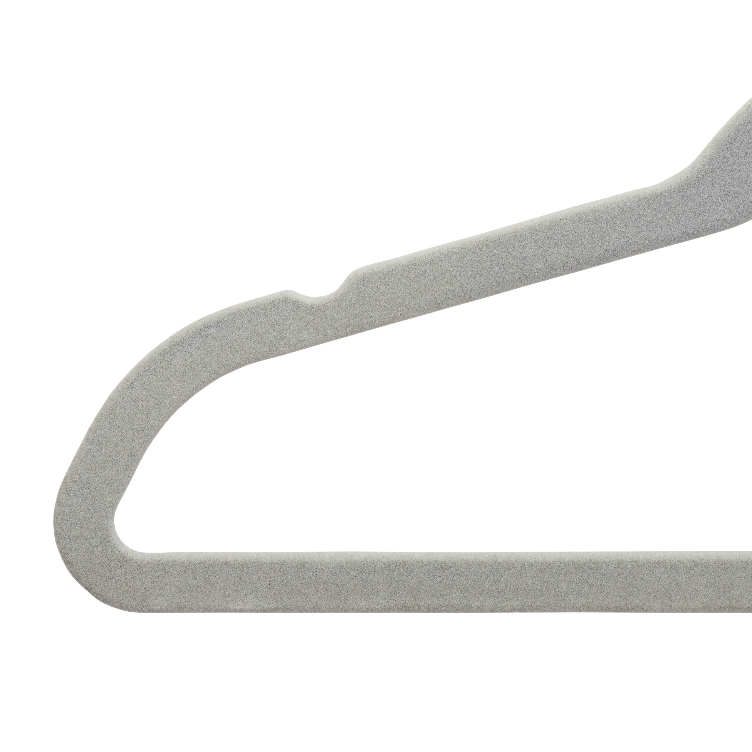 Set da 100 Grucce in Velluto, Sottili e Salvaspazio, Antiscivolo, Gancio Girevole a 360°, Camicie, Pantaloni, Grigie - 7