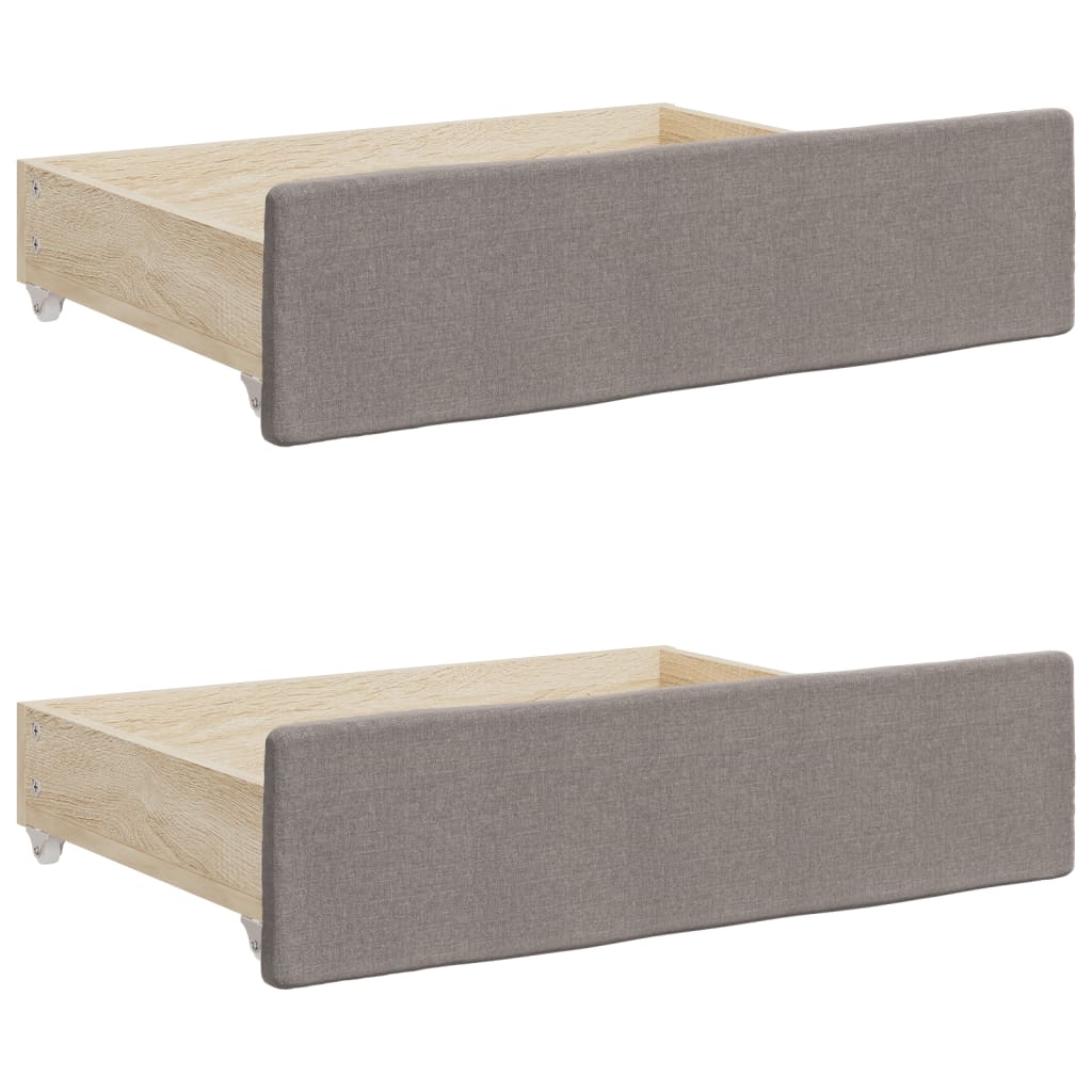 Divano Letto Estraibile con Cassetti Tortora 90x200 cm Tessuto vidaXL - 9