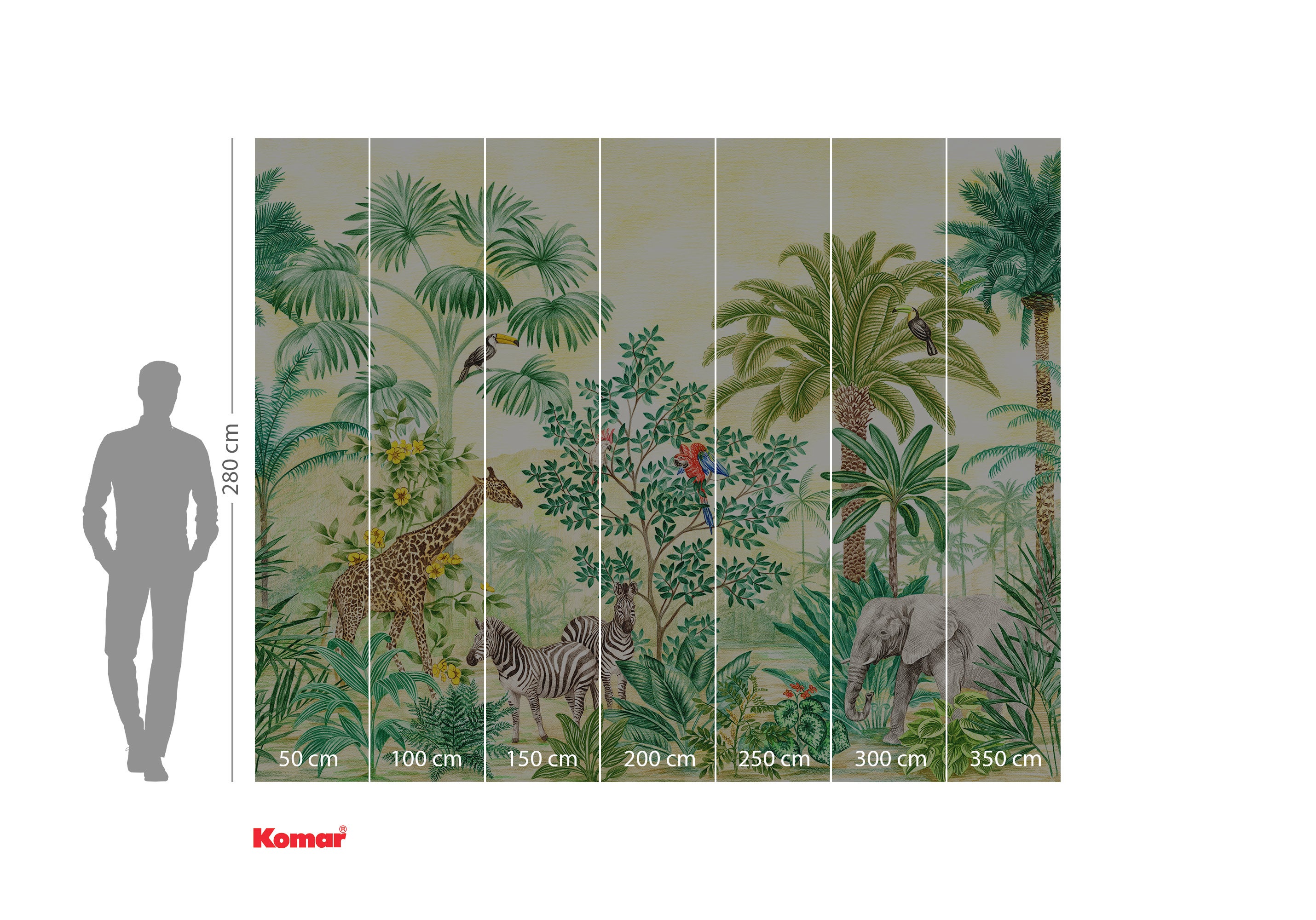 Fotomurale in tessuto non tessuto di Komar - Jungle Adventure - Dimensione: 350 x 280 cm - 3