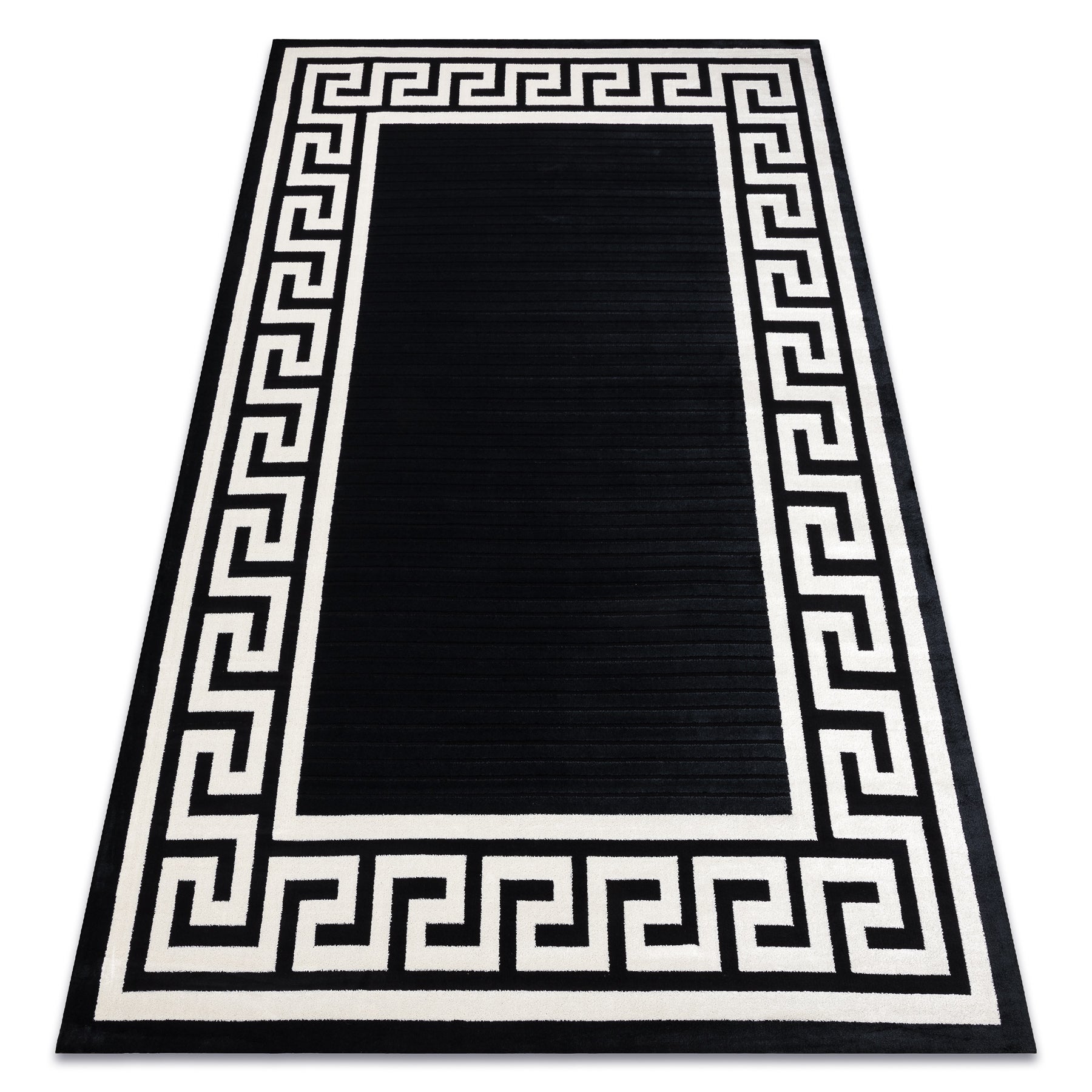 Dywan PEARL 51327H czarny - Ramka, grecki ekskluzywny, strukturalny 192x290 cm