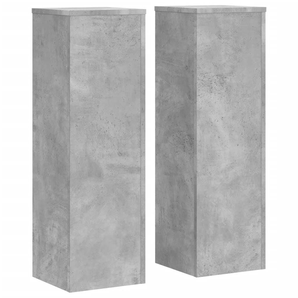 Supports pour plantes, 2 pièces, gris béton, 25 x 25 x 80 cm - 2