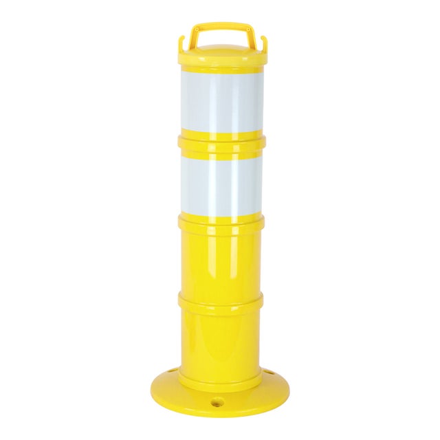 Balise de signalisation modulable Jaune avec deux bandes rétroréfléchissantes - 1090064