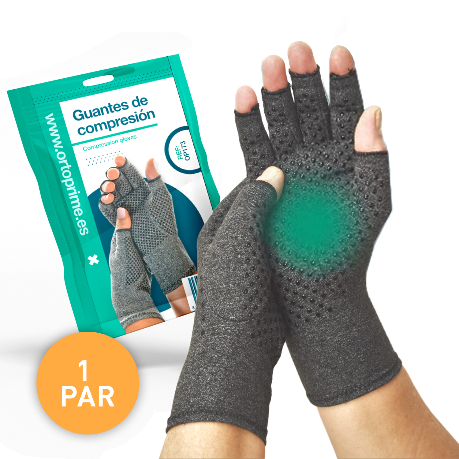 Pack de Guantes de Compresión Artritis y Artrosis Ortoprime - 2