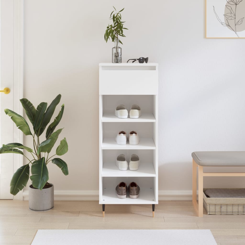 SWEET Armoire à chaussures Blanc 63x24x103 cm - bois d'ingénierie - 8135233 - Maison