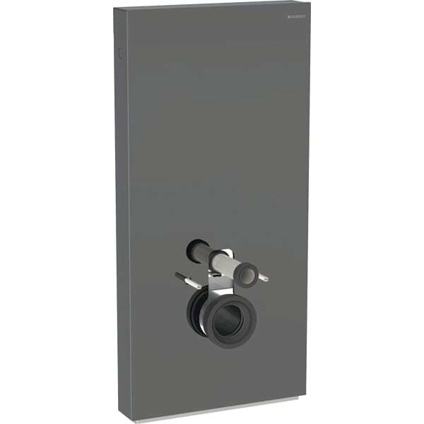Geberit monolith plus módulo sanitario para wc suspendido, 101cm, conexión de agua lateral, con tubo de conexión, 131.222.jk.7, color: vidrio lava /