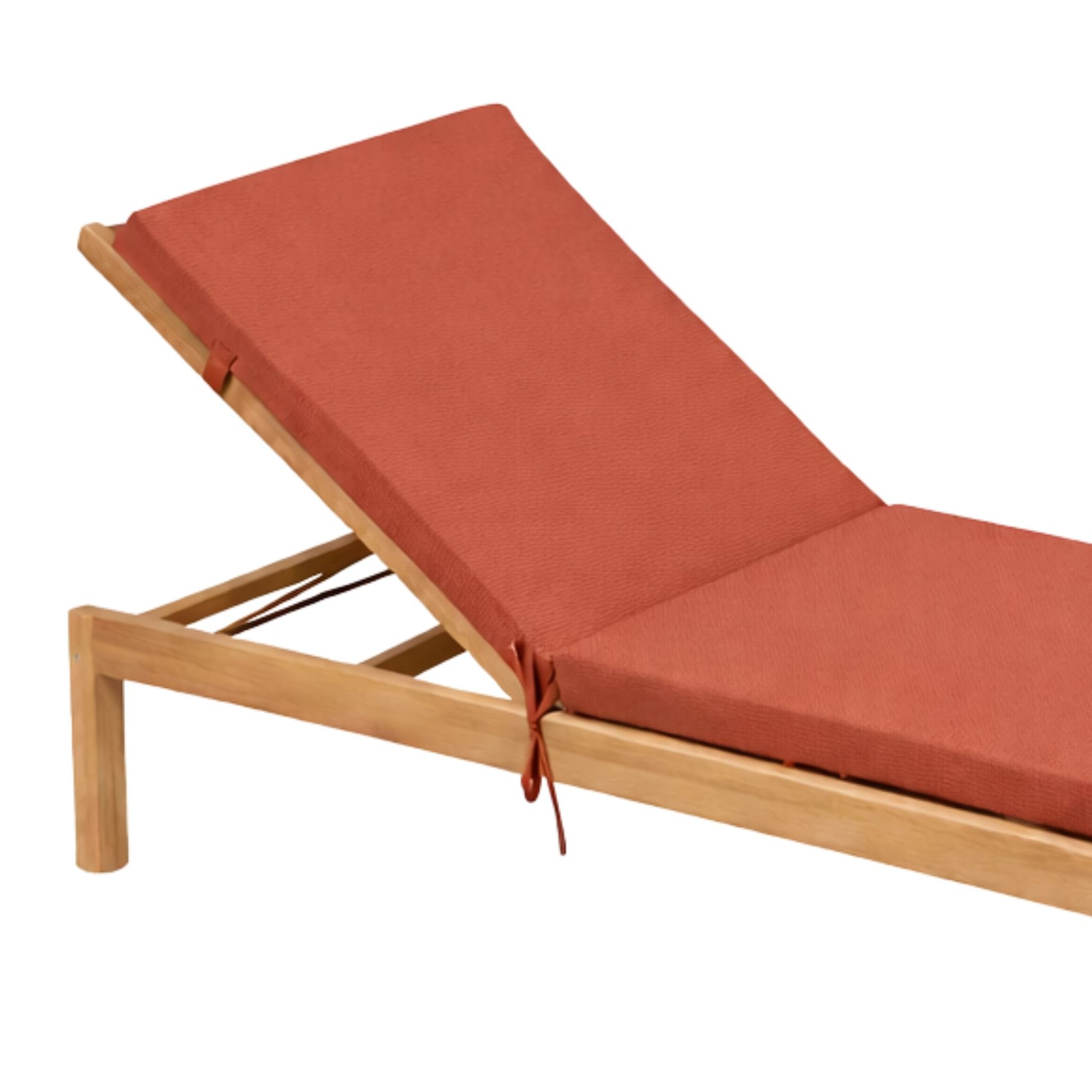 Matelas Bain de soleil extérieur imperméable MINORQUE - Terracotta - 60x190 cm - Polyester - 5
