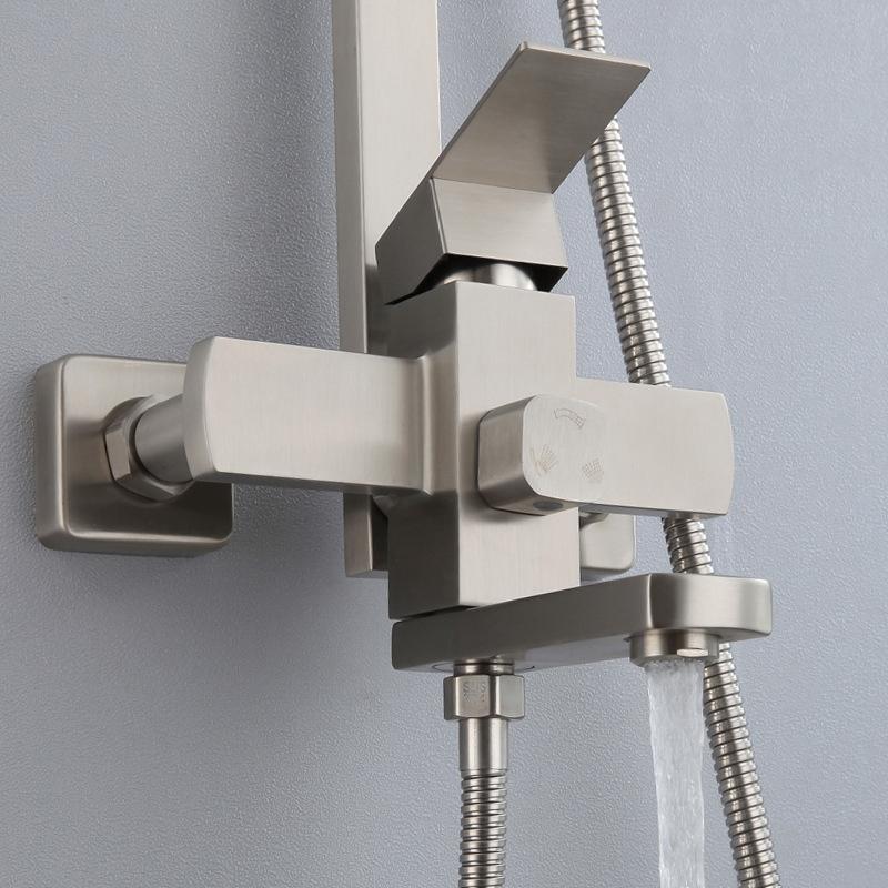 Set Doccia in Acciaio Inox 304 | Soffione + Doccia Manuale a Doppio Getto, Anticorrosivo e Duraturo, Nuova Esperienza di Doccia - 2