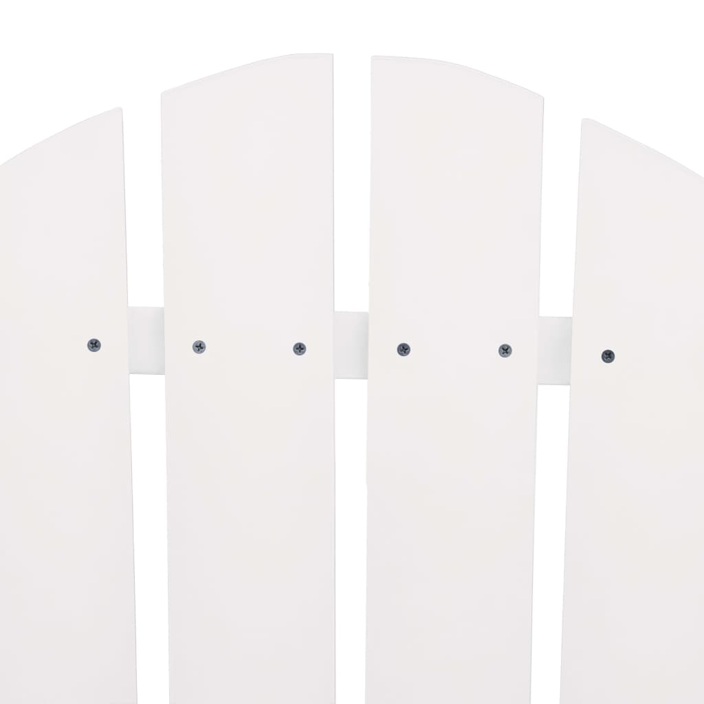 Chaises de jardin Adirondack avec table Bois de sapin Blanc - 5