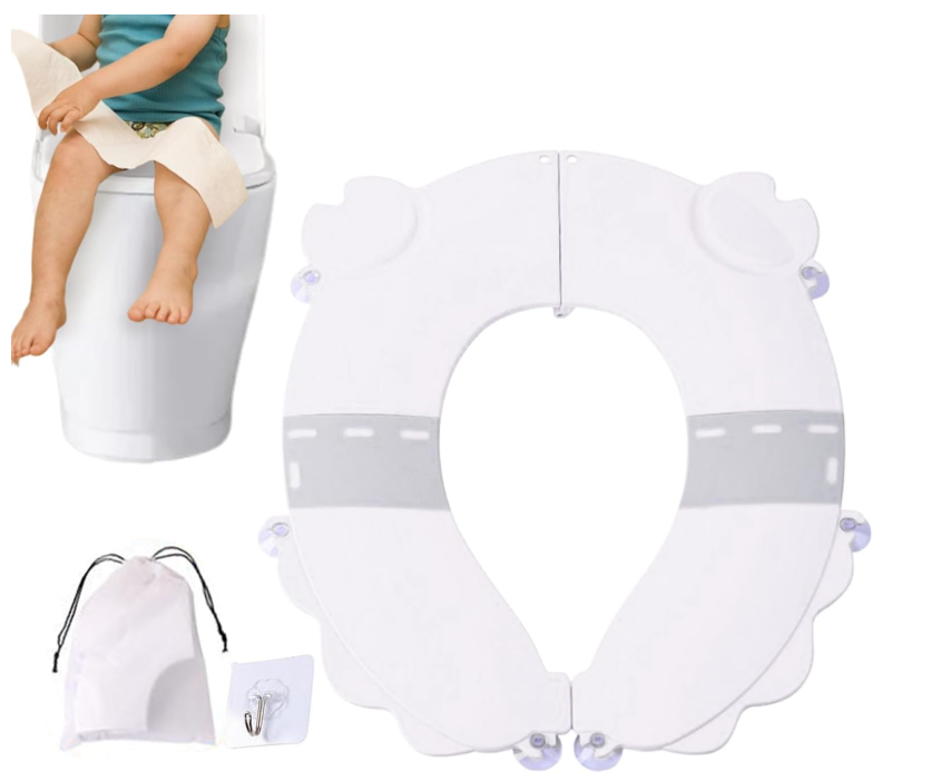 Nakładka na sedes dla malucha | Odporna na zachlapanie i regulowana | Przenośna, antypoślizgowa, do podróży dla dziewczynek i chłopców, do domu i samo