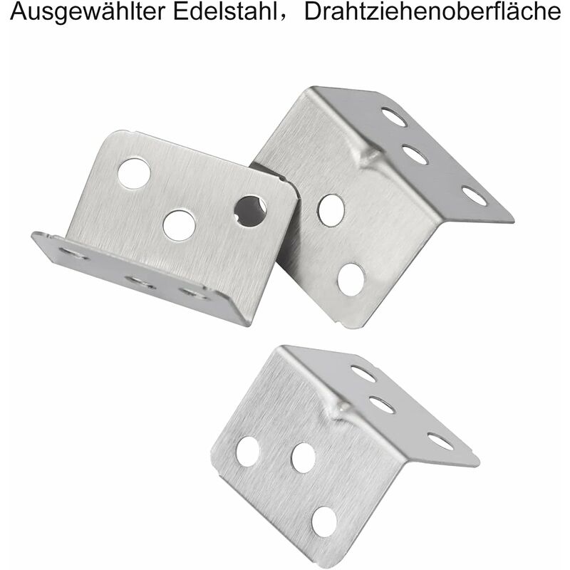 12 Connettori Angolari 20 × 20 × 16 Mm, Jeboler, Nero, Piccolo Angolo, In Acciaio Al Carbonio A 90 Gradi, Angolo Di Legno, Angolo Della Sedia, Con 24 Viti, Supporto Angolare, Staffa - 7
