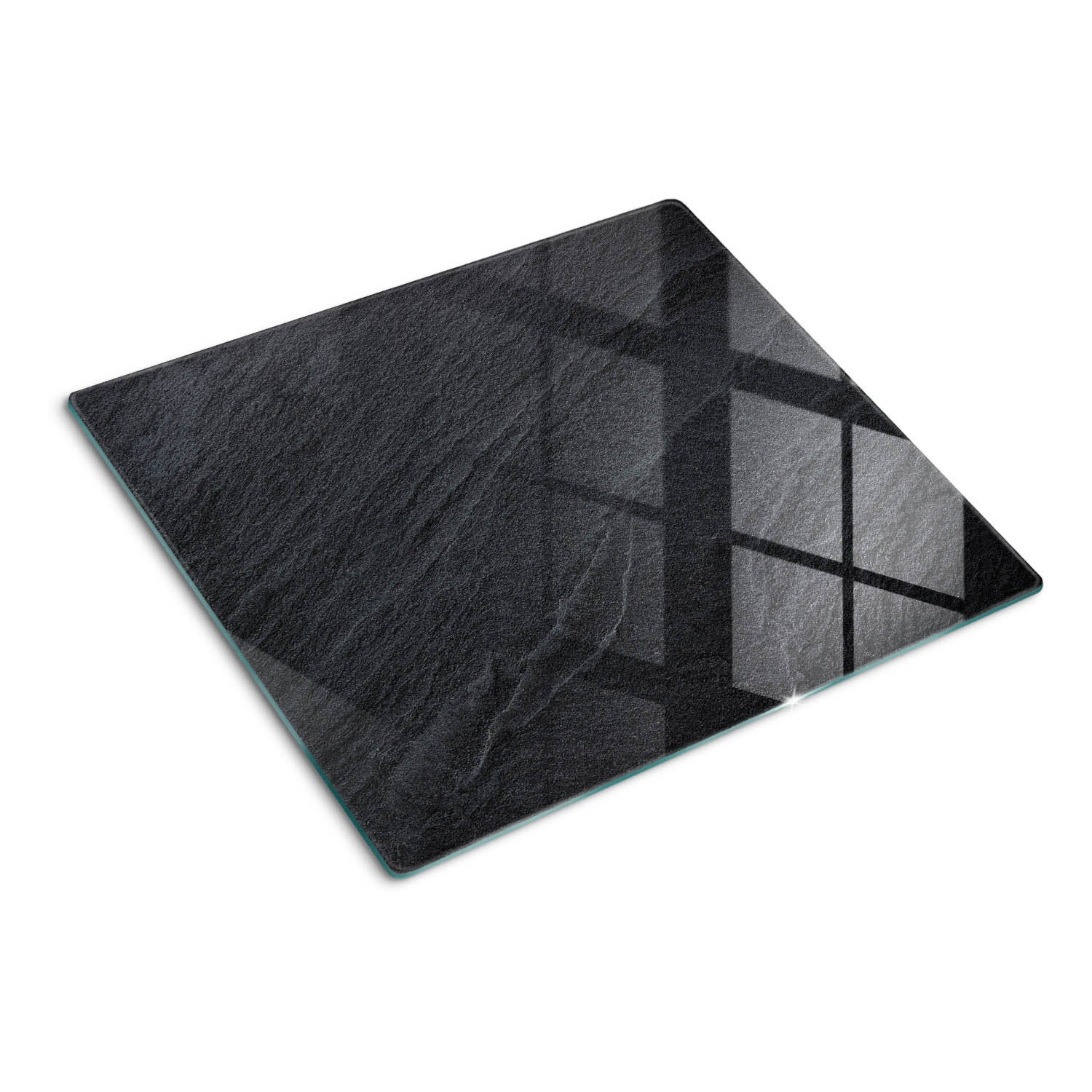 Szklana deska do krojenia Tulup Kształt prostokątny - 60x52 cm - Czarny Granit Kamień