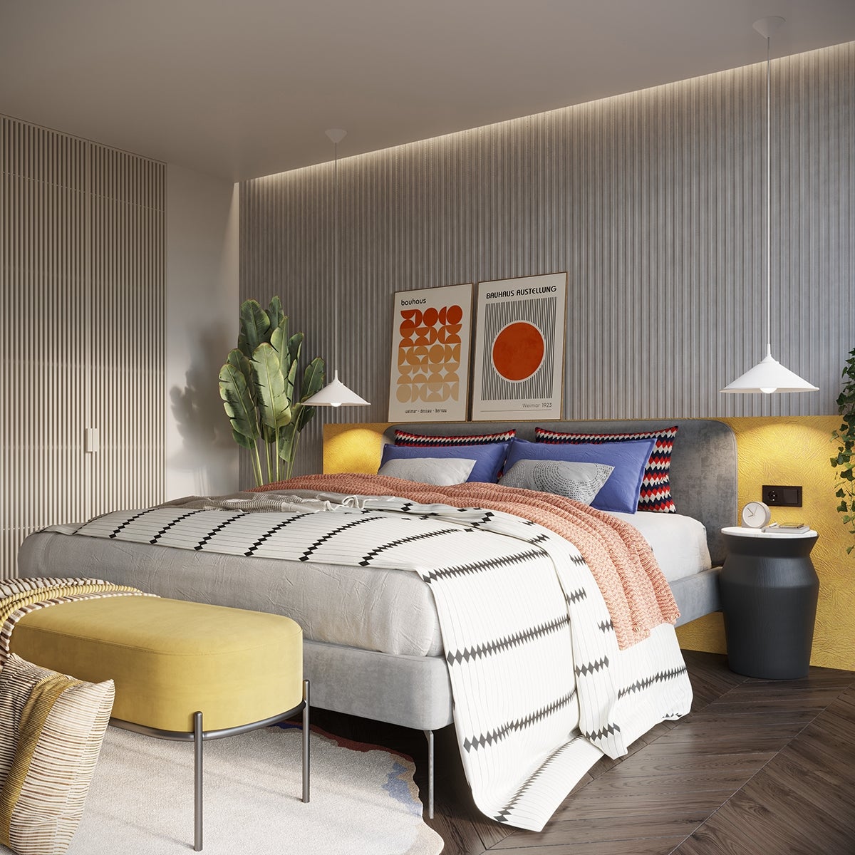 Lampa wisząca PALOA biała LED 4000K - 30x30x76cm Sollux - 5