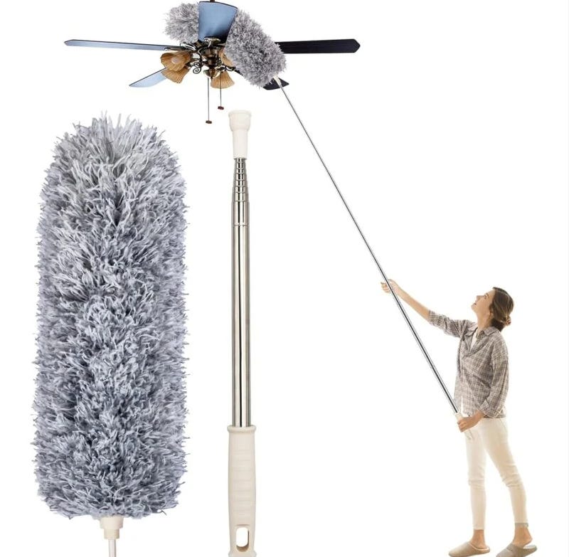 Plumeau télescopique,Brosse à poussière télescopique en Acier - Plumeau Plumeau télescopique,Brosse à poussière télescopique en Acier - Plumeau