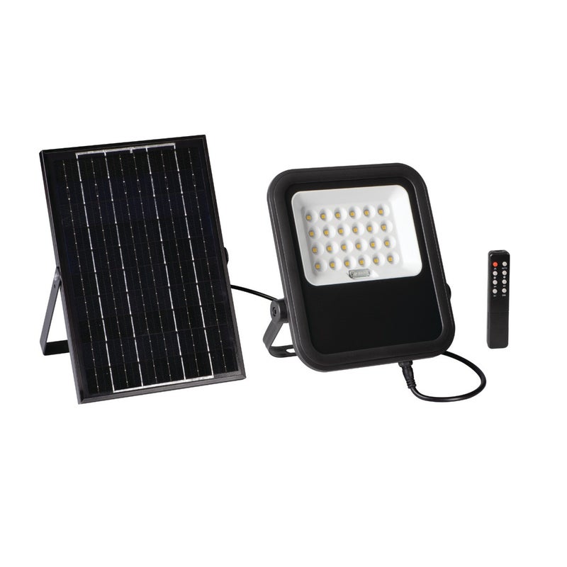 Naświetlacz LED FL SONE SLR solarny LED 10W Neutralna biel 1200 czarno-biała wym:28,2x24,3x4,6cm Kanlux