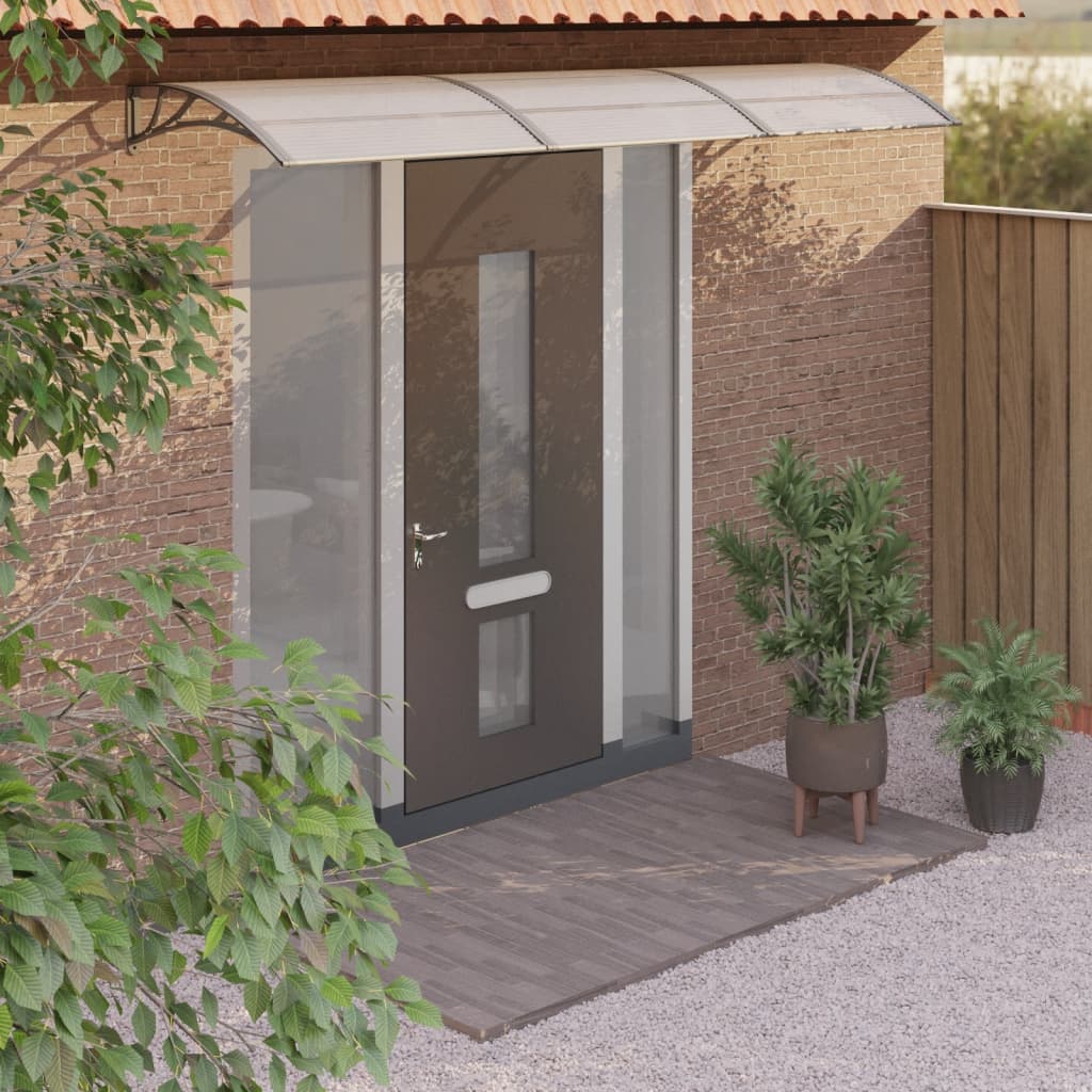 Maison exclusive - marquesina de puerta policarbonato gris 300x75 cm