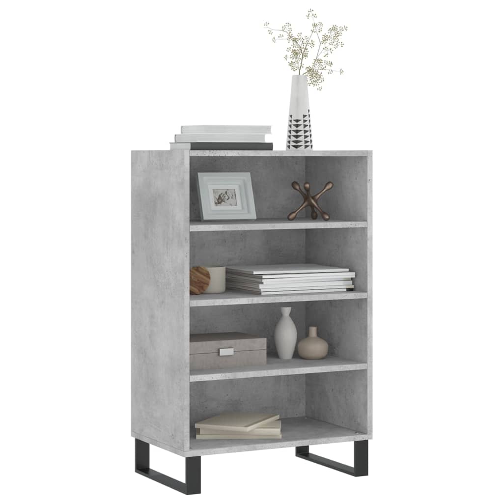 Credenza alta 57x35x90 cm in multistrato grigio cemento - 3