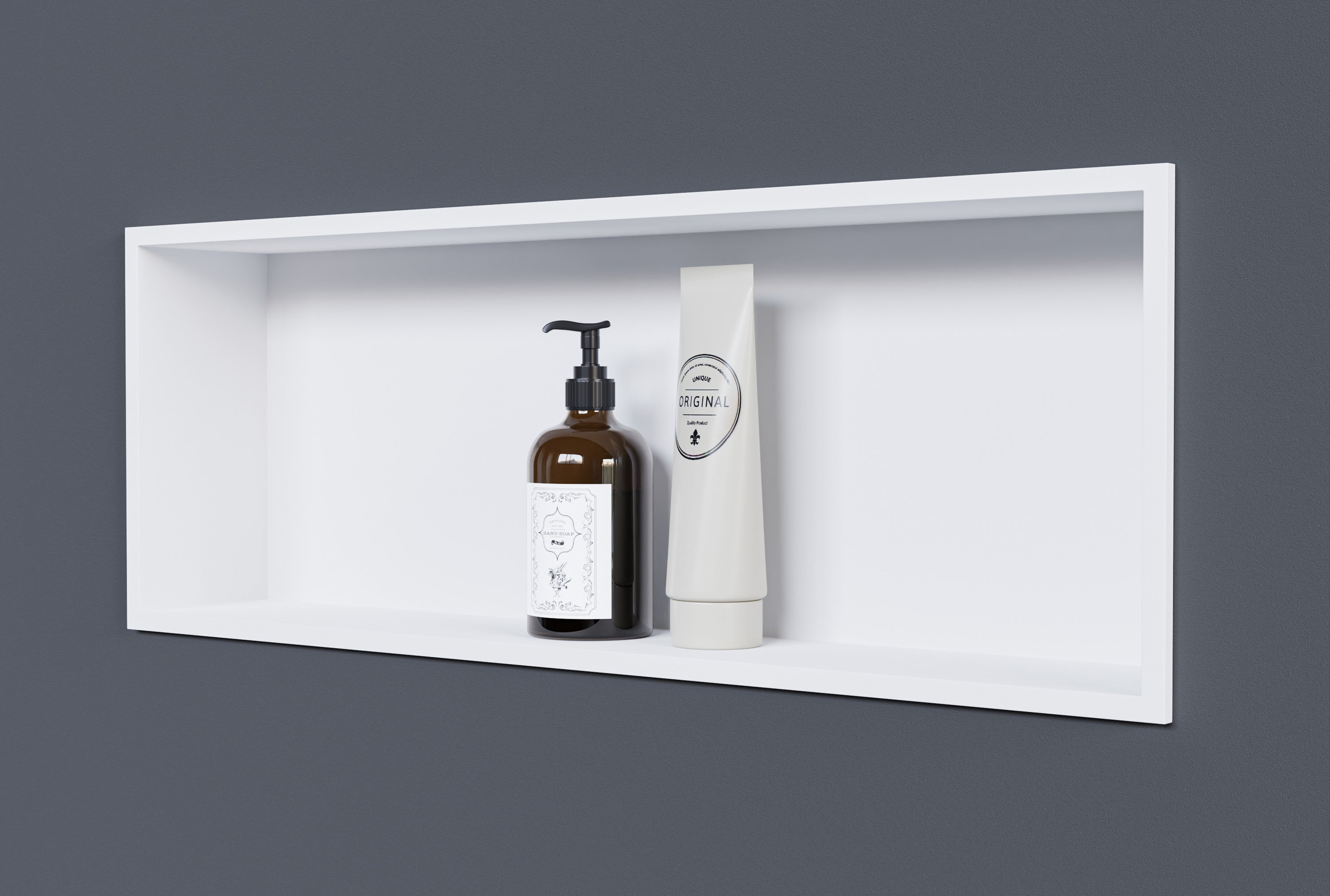 Balneo Niche Murale De Douche 45x20x10cm, étagère Encastrable Douche Acier Inox Blanc Wall Box One 90873756