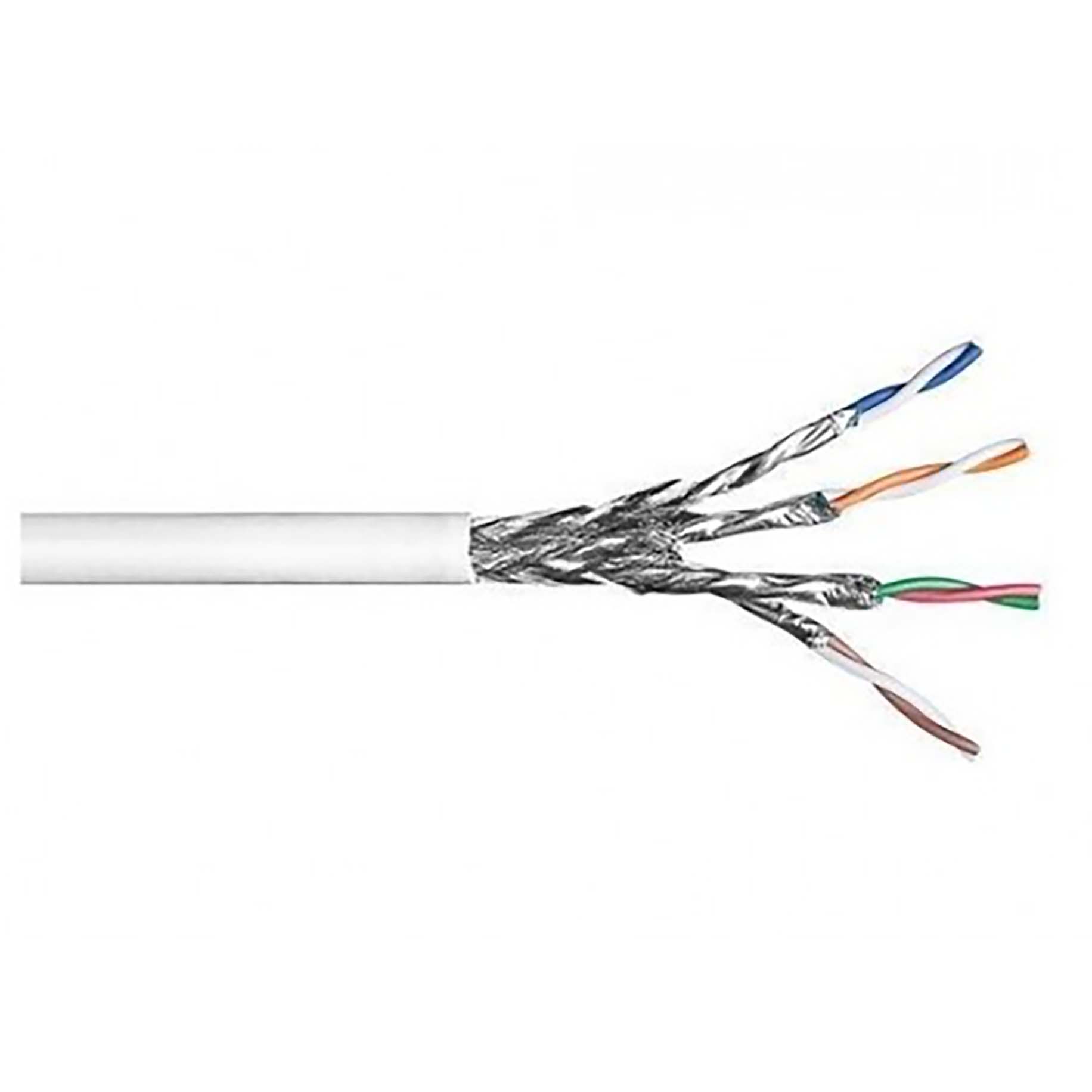 Bobine de câble ethernet rj45 cat6 multibrin double blindage awg26 - 100m blanc CONECTICPLUS - 2