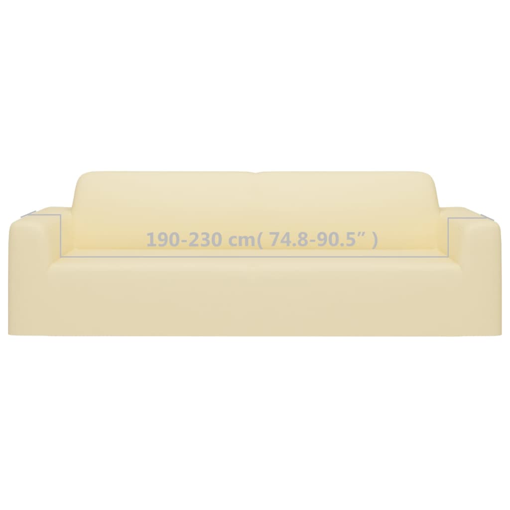 Maison Exclusive - Fodera Elasticizzata Divano 3 Posti in Jersey Poliestere Crema - 6