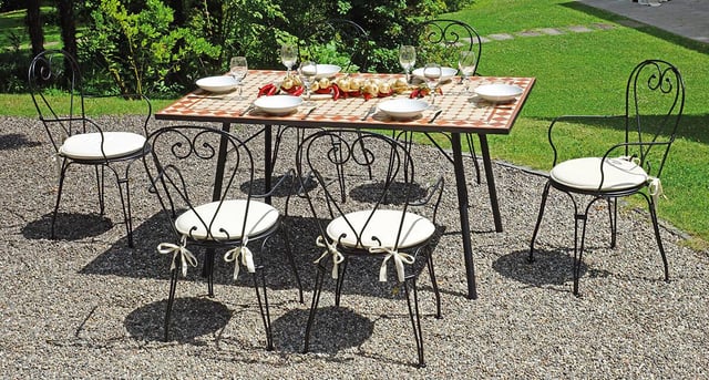 Battuto Leroy Merlin Set Giardino Ferro Battuto Usato Mosaico