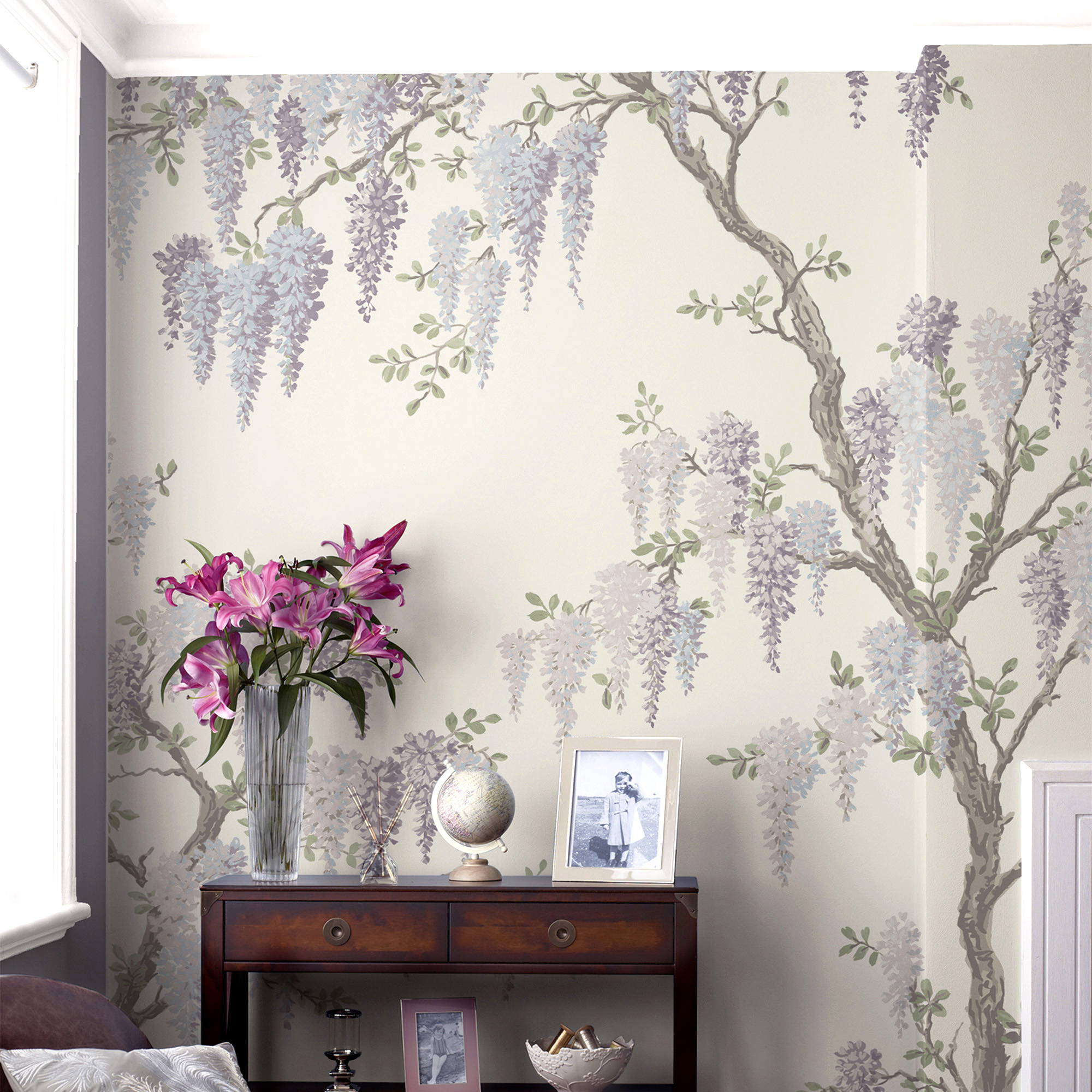 Carta da parati panoramica Laura Ashley Wisteria 280 x 300 cm multicolore - 2
