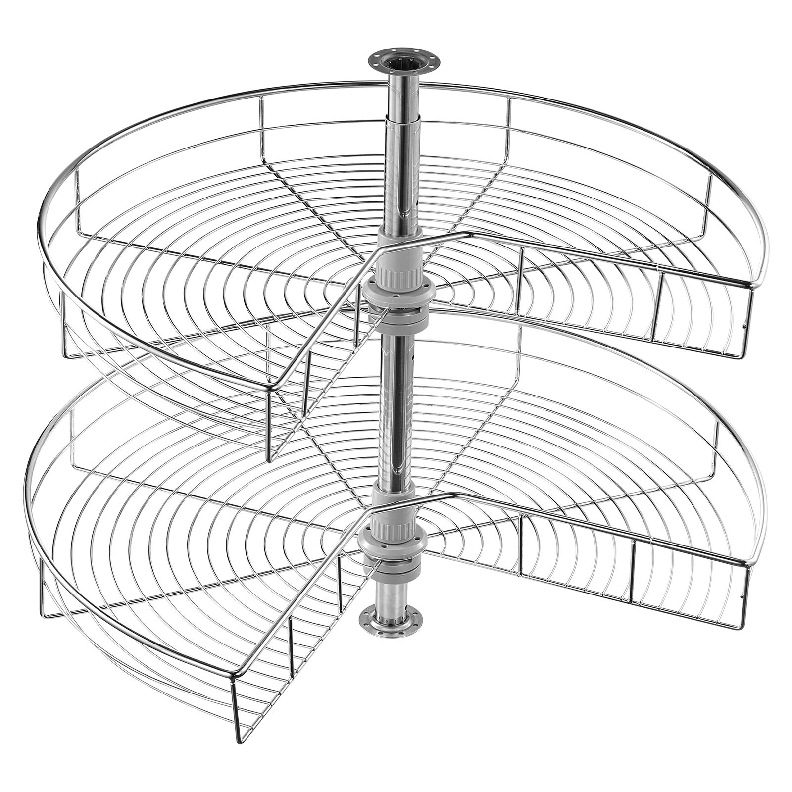 Plateau Tournant Meuble Angle 71 cm,VEVOR Tourniquet Cuisine Rotatif 360°,Étagère Pivotante Réglable en Hauteur,Acier Carbone,Rangement - 9