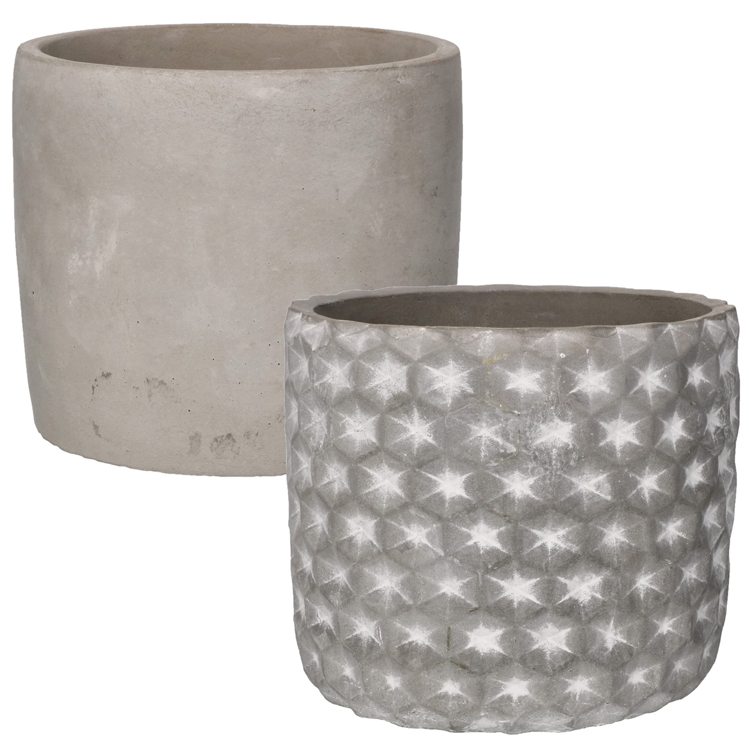 Doniczka betonowa osłonka na kwiaty 12 cm zestaw 2 szt. - KOTARBAU