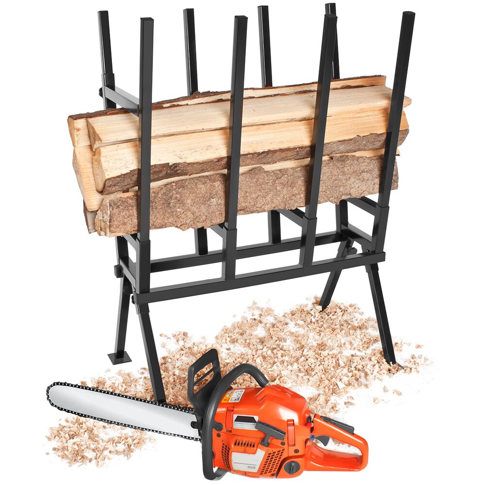 Chevalet De Sciage Pliable Pour Tronçonneuse - Charge 150 Kg, Sécurité D'éjection - 116 X 21 X 65 Cm