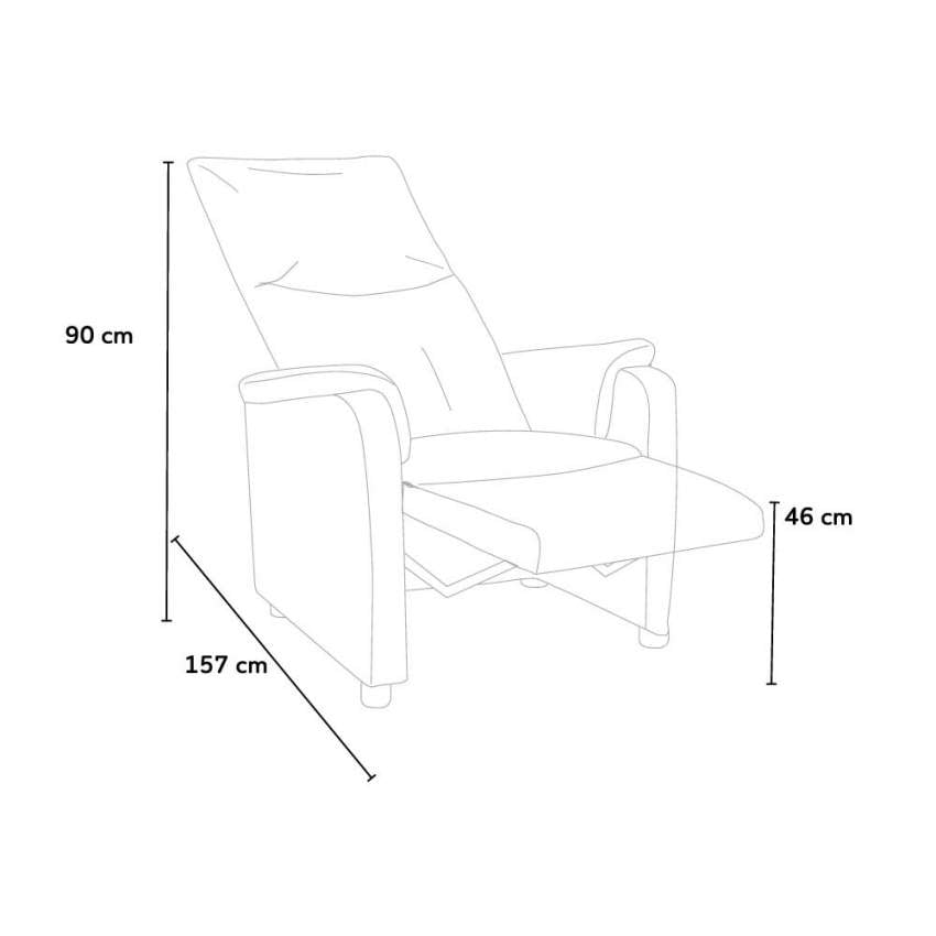 Fauteuil relax inclinable avec repose-pieds en similicuir Giulia - 9