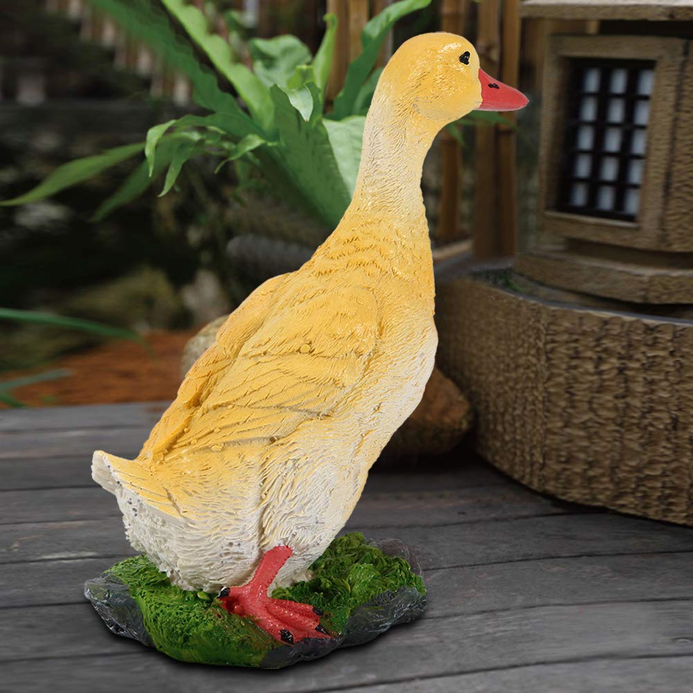 DÉCOR DE CANARD MODÈLE ANIMAL ARTIFICIEL EN RÉSINE POUR ORNEMENT DE PAYSAGE - 6