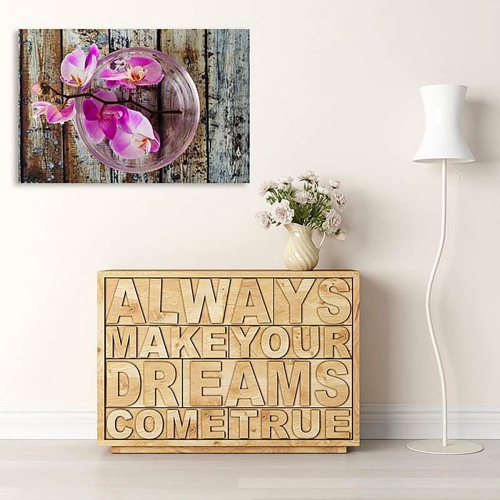 Tableau bois orchidée sur les panneaux de carrosserie - 120 x 80 cm - 3