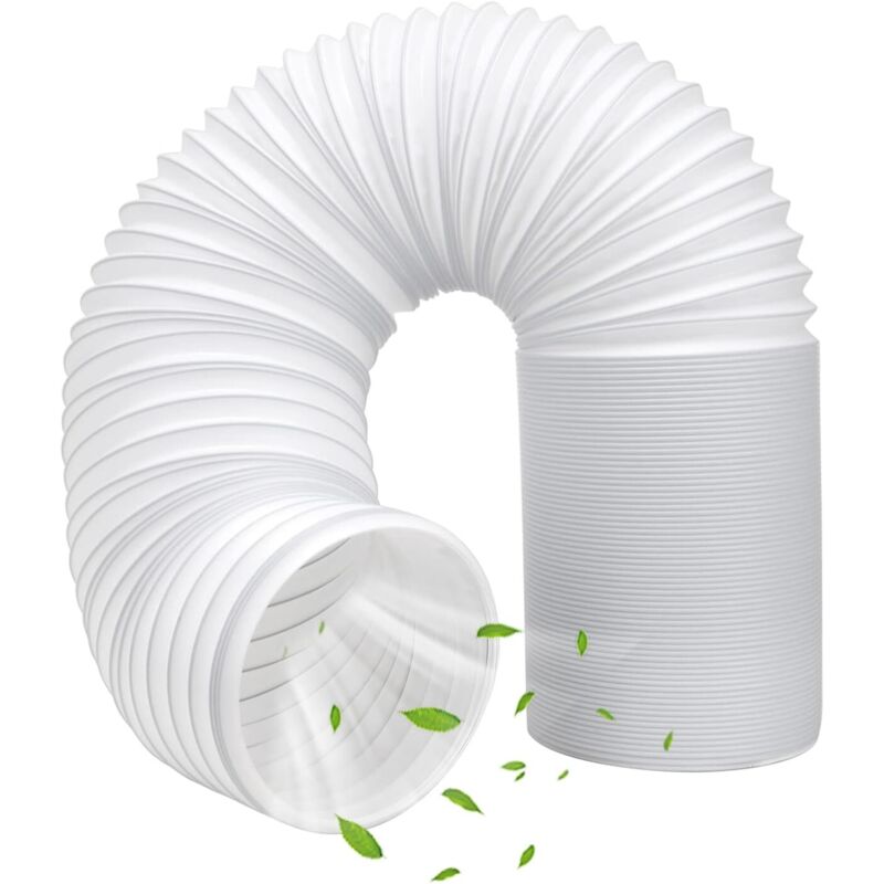 Furtun pentru aer condiționat mobil de 150 cm, țeavă flexibilă de evacuare a aerului din PVC, kit universal de ventilație, diametru 150 mm 1.5m