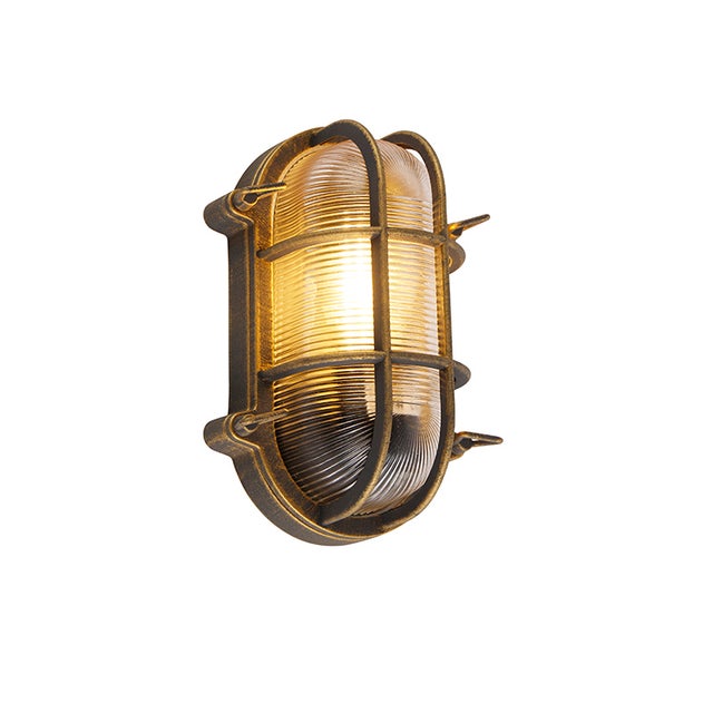 Lampada da parete e soffitto oro/ottone ovale IP44 - Noutica